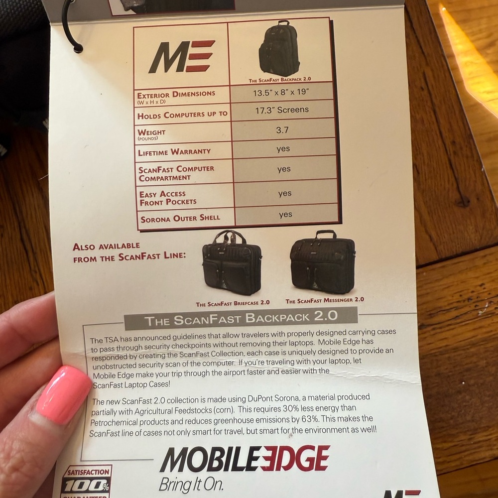 Mobile Edge Scanfast Backpack 2 - Picture 9 of 10
